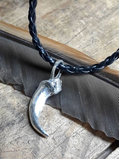 Collier de griffe de loup Collier véritable sterling siver Etsy