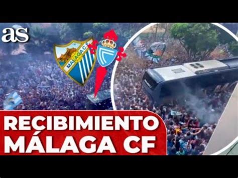 El RECIBIMIENTO de la AFICIÓN del MÁLAGA al autobús HORAS ANTES del