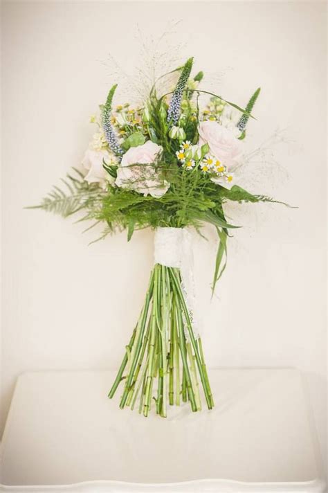 Long Stemmed Pastel Hand Tie Classic Wedding Bouquet Wedding