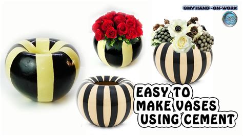 Easy To Make Vases Using Cement Creative Flower Vase Ideas White