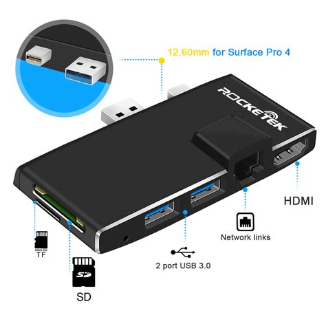 Rocketek Usb Hub Multiport Adapter Docking Station Rocketeck