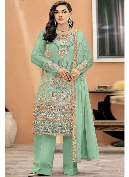 Dinsaa Faux Georgette Pakistani Suits Catalog The Ethnic World