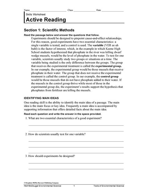 Free Holt Environmental Science Worksheet Download Free Holt Environmental Science Worksheet