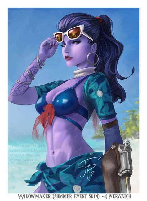 Artstation Widowmaker Summer Event Skin Overwatch Justin Paul Overwatch Fan Art