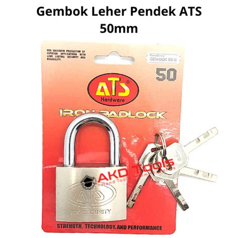 Jual Gembok Nekel Putih Ats Mm Leher Pendek Gembok Rumah Pagar Mm