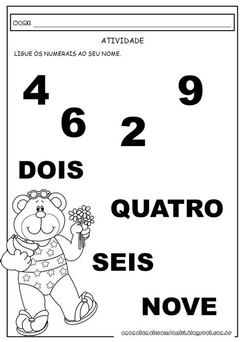 Matem Tica Infantil Nome Dos Numerais Atividade 76375 Hot Sex Picture