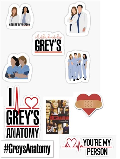 Grey S Anatomy Sticker Pack Greys Anatomy Greys Anatomy Season Grey