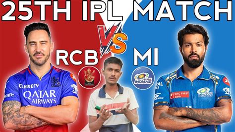 Rcb Vs Mi Th Ipl Match Rcb Vs Mi Dream Team Today Rcb Vs Mi