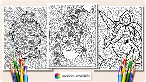 Mosaic Coloring Pages 100 Pictures Free Printable Descubra Um Mundo De