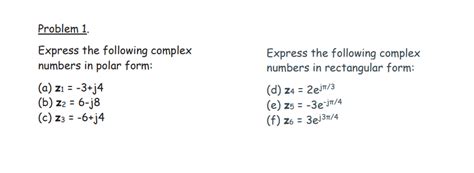 Solved Express The Following Complex Numbers In Polar Form Chegg