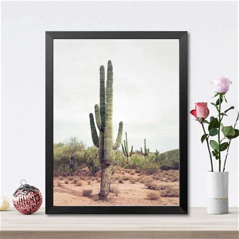 Tall Cactus Poster Desert Art Cacti Print Cactus Canvas Paintings