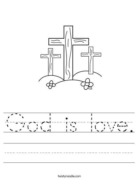 God Is Love Worksheet Twisty Noodle Sunday School Coloring Pages