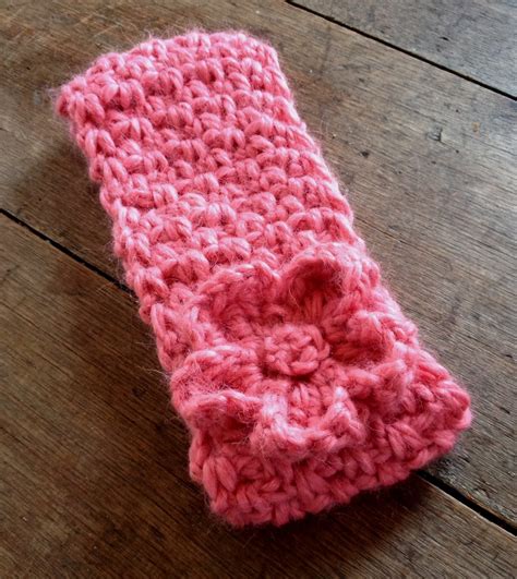 Free Crochet Flower Headband Ear Warmer Pattern