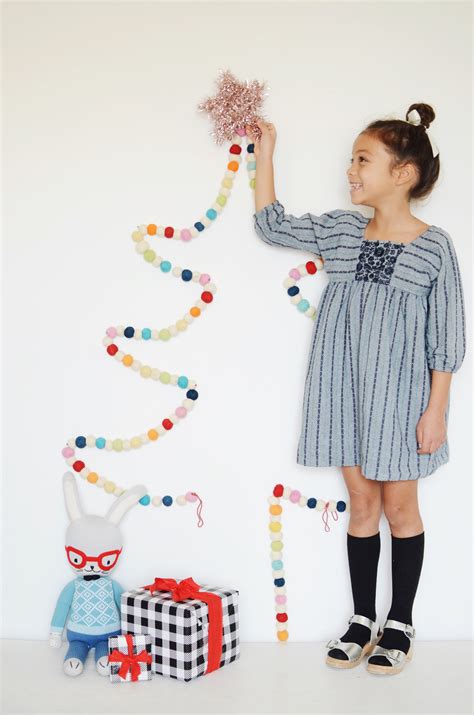 Felt Pom Pom Garland Christmas Tree Cakies