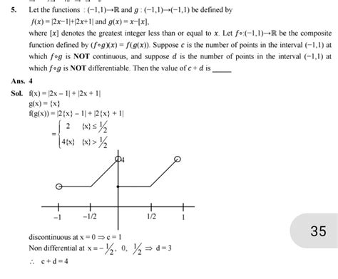 5 Let The Functions −1 1 →r And G −1 1 → −1 1 Be Defined By F X ∣2