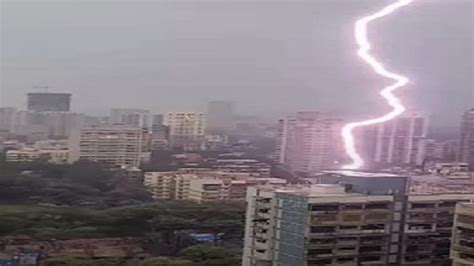 Lightning Strikes Apartment Building In Mumbai Video Goes Viral