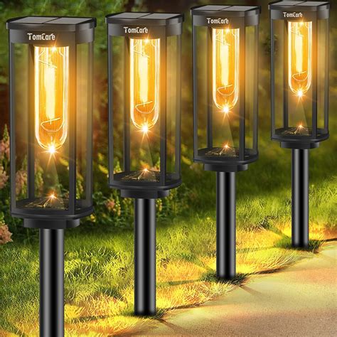 Tomcare Solar Lights Outdoor Flickering Flame Solar Torches Lights