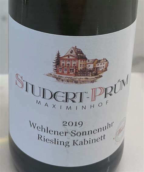 2021 Studert Prüm Wehlener Sonnenuhr Riesling Kabinett Maximinhof