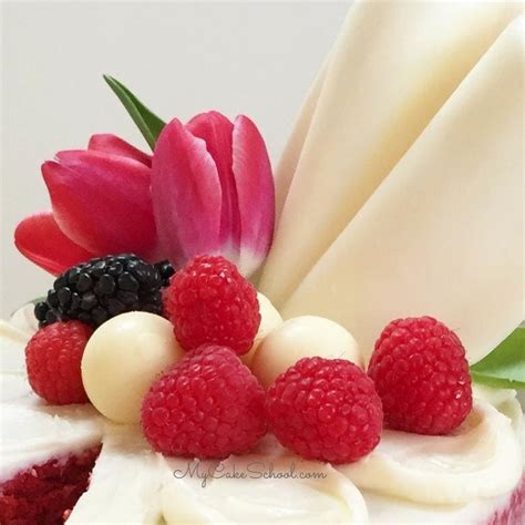 Semi Naked Red Velvet Cake Video Tutorial My Cake School