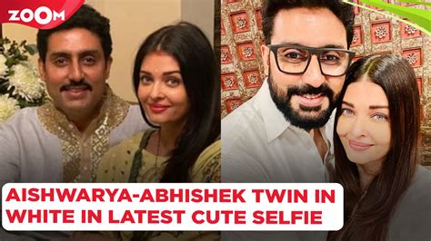 Aishwarya Rai Abhishek Bachchan Twin In White As They Celebrate Their