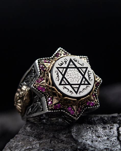 Secret Seal of Solomon Ring , King Solomon Ring , Silver Ring for Men, Fathers Day Gifts , King ...