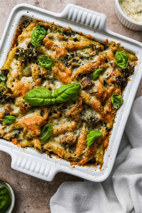 Baked Penne Pesto Pasta Vegetarian Walder Wellness Dietitian