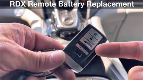 Acura Rdx How To Replace Remote Key Battery Youtube