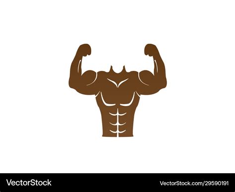 Bodybuilding strong body muscles icon cartoon Vector Image