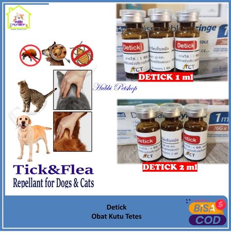 Obat Kutu Kucing Caplax Tungau Anjing Tetes Detick Ml Dan Ml Bonus