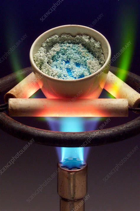 Copper II Sulphate Being Heated Stock Image A500 0773 Science