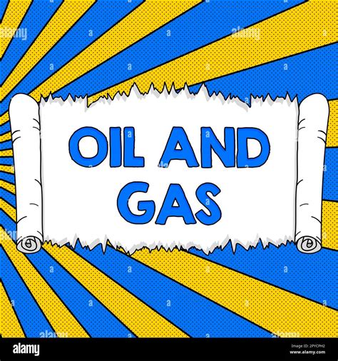 Escritura que muestra el texto Petróleo y Gas Palabra escrita en