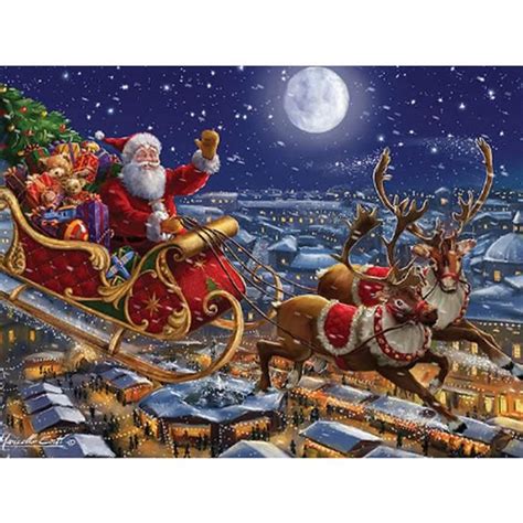 Kits De Broderie Dessin Animé Père Noël 5D Diy Diamant Peinture Noël