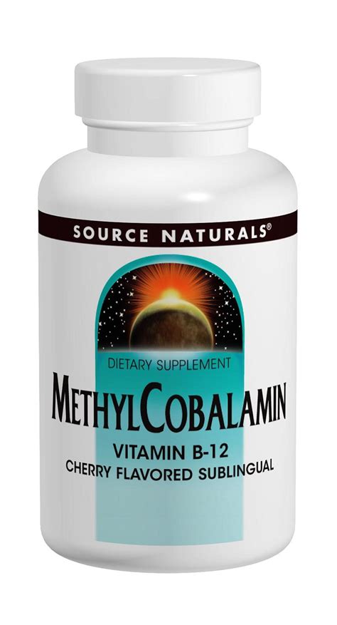 Source Naturals Methylcobalamin Vitamin B 12 Subl Cherry 5mg 120tab