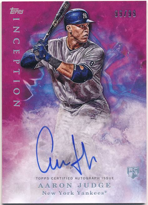 Yahoo Aaron Judge Mlb Topps Inception Rc Rooki