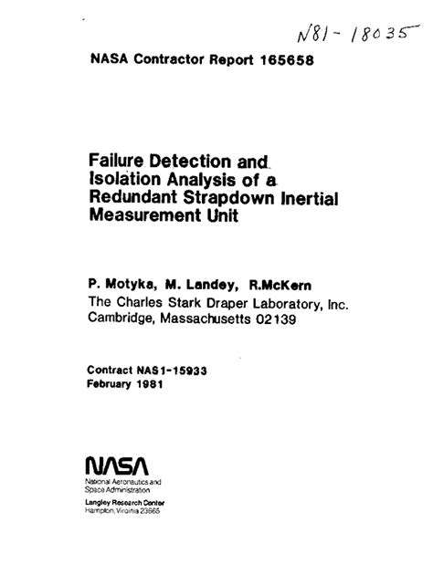 Fillable Online Ntrs Nasa Flight Test Results Of Failure Detection And