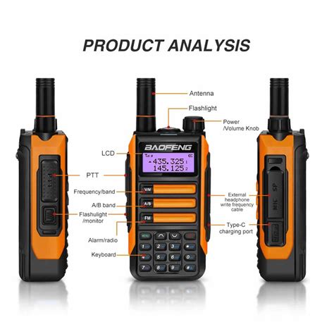 Baofeng UV 16 Long Range Handheld Walkie Talkie UHF VHF Dual Band Two