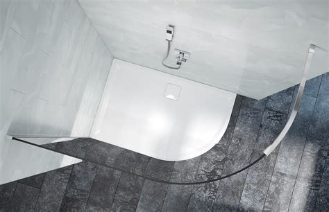 Merlyn 8 Series 8mm Glass Curved Wet Room Panel 900mm Wide S8curv900