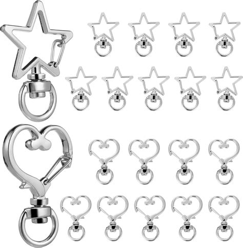 Amazon Coshar Pack Of Heart Shaped Swivel Snap Hook Metal