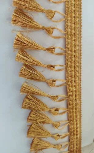 Plain Single Sided Golden Silk Garments Tassels Lace At Rs 370 Meter In