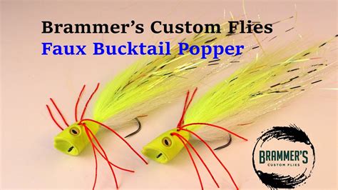 Fly Tying Brammer S Faux Bucktail Popper Pike Fly Tying YouTube