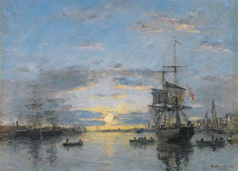 Le Havre L avant Port Au Soleil Couchant by Eugène Boudin Artvee