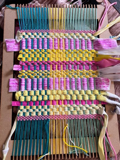 Fabric Weaving Weaving Loom Diy Weaving Loom Projects Weaving