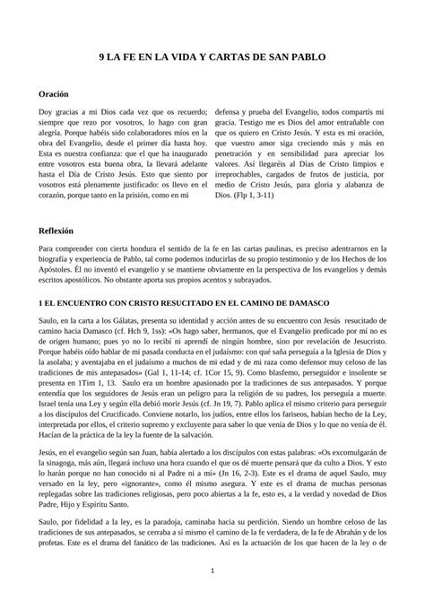 Pdf La Fe En La Vida Y Cartas De San Pablo Pdf Filey Porque