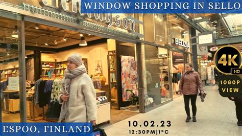 SELLO MALL Espoo Finland 4K HDR Window Shopping 19min YouTube