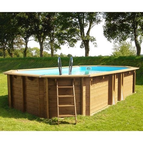 Piscina De Madera Gre Safran 2 Ovalada 620x395x136