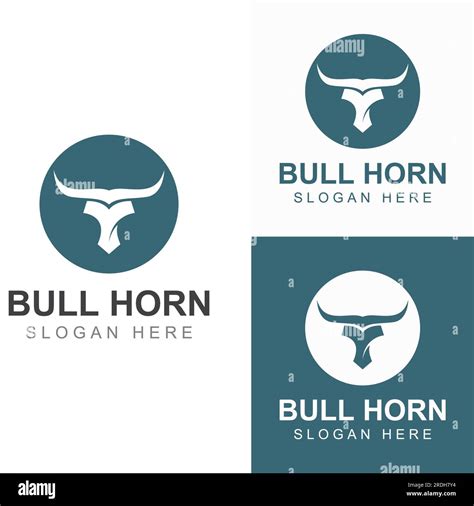 Bull S Head Horn Logo Using Vector Design Concept Stock Vector Image