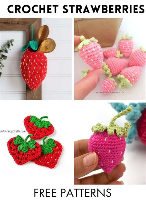 Crochet Strawberry Patterns All Free Zamiguz Crochet Creations