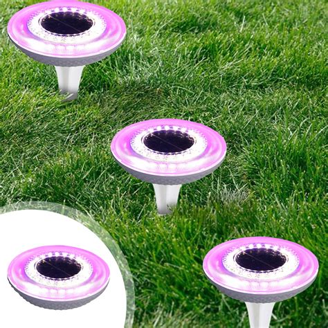 Inscrazy Solar Ground Lights Outdoor With Led Lamp Beads Disk Lights