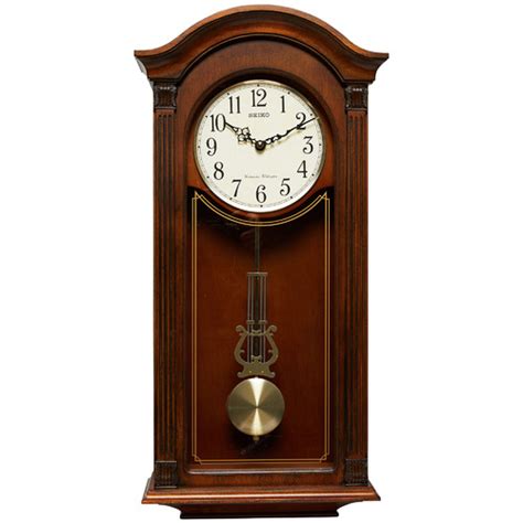 SeikoClocks 62 2cm Seiko Omega Pendulum Chiming Wall Clock Temple