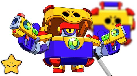 How To Draw Mega Box Darryl New Free Skin Brawl Stars 1st